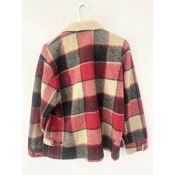 Tasha Polizzi Southwestern Aztec Sherpa Jacket Coat Size Medium Blanket Coat - Picture 11 of 11